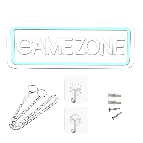 EdisonBrain 【GAME ZONE】 ネオンサイン 9段階 調光可能 ゲームゾーン LED ゲーマー ネオンライト 壁掛け ...