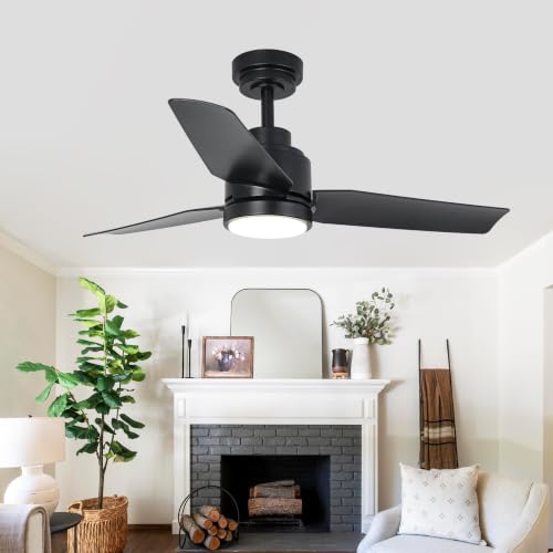 42-Inch Quiet Black Ceiling Fan