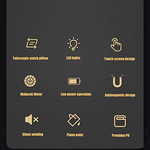 Caja engradadora de relojes de diseño moderno con luz LED superior 5