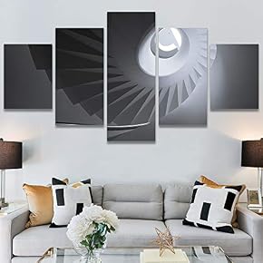 SIGNWIN 5 Panel Canvas Wall Art Solid Structures...