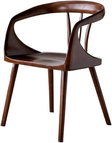 Sillas de comedor, moderna silla de comedor de madera maciza con reposabrazos - Muebles de cocina y sala de estar, Sillas para comedor (color cereza)