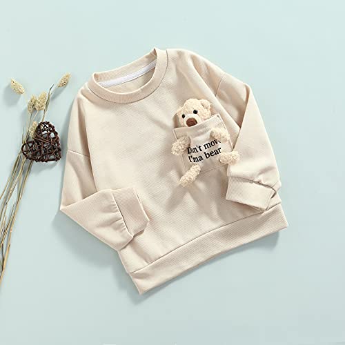 YQYJA Kleinkind Baby Mädchen Jungen Sweatshirts Kleidung Langarm Bär Pullover Pullover Top T-Shirt Outfit - Image 4