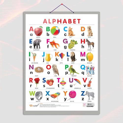 Image of GO WOO ALPHABET CHART HARD LAMINATED | Durable Laminated ABC Learning Poster