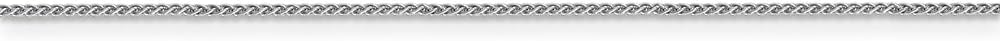 Solid 14K White Gold .8mm Baby Spiga Wheat Chain Necklace - with Secure Lobster Lock Clasp