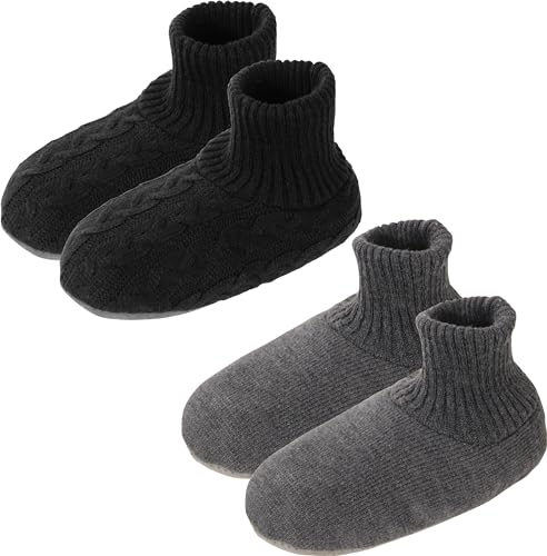 BenSorts Men Fuzzy Slipper Socks with Grips