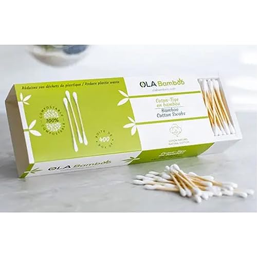 Bamboo Cotton Swabs Eco Friendly – [400 pcs] Natural & 100% Compostable – Soft Cotton & Recyclable Packaging – Cultivation Without Using Pesticides or Insecticides [Plastic Free] image 2