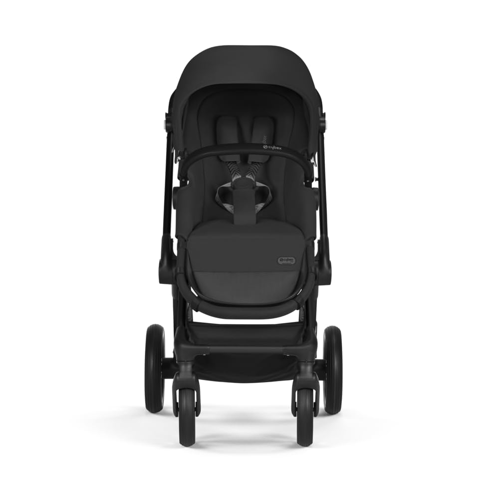 CYBEX Gold EOS Lux Poussette 2-en-1, Système pour Voyage, De la naissance à 22 kg (env. 4 ans), Moon Black