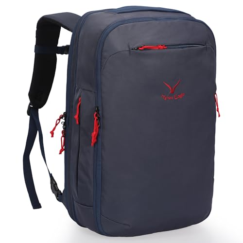 Image of Hynes Eagle Travel Backpack TSA Personal Item Bag Flight Approved Dark Blue