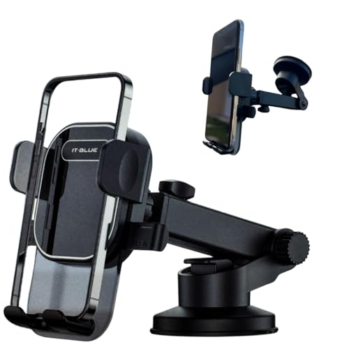 Suporte Celular para Carro, 360°, Antivibração, Antiqueda, Fixação Firme no Vidro e Painel Veicular Automotivo Universal, Compativel com todos os Celulares Apple iPhone Samsung Galaxy - Premium