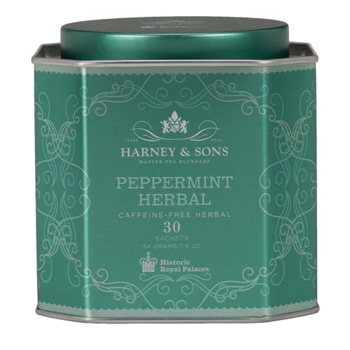 Harney & Sons Peppermint Herbal Tea in Sachets, Caffeine-Free Her...