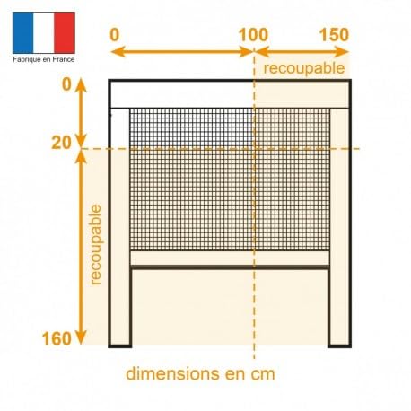 Moustiquaire Enroulable ALU Toile Anti-Pollen Fenêtre - H 160 cm x L 150 cm - Blanc