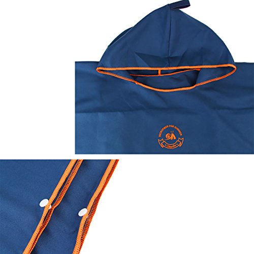 ele ELEOPTION Bade Poncho Microfiber Tauchmantel schnell trocknenden Mantel für Schwimmen Surfing Strand Neoprenanzug (Dunkelblau)