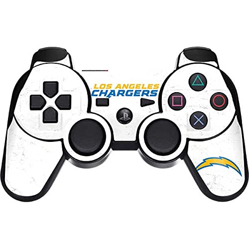 Skinit Decal Gaming Skin Compatible with PS3 Dual Shock Wireless Controller - Officially Licensed NFL Los Angeles Chargers Distressed Design