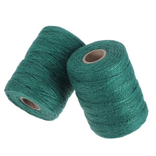VILLCASE 2rotoli Spago Di Iuta Corda Di Spago Da Giardino Per Lavori Artigianali Decorazioni Natalizie Confezioni Regalo Robusta e Versatile