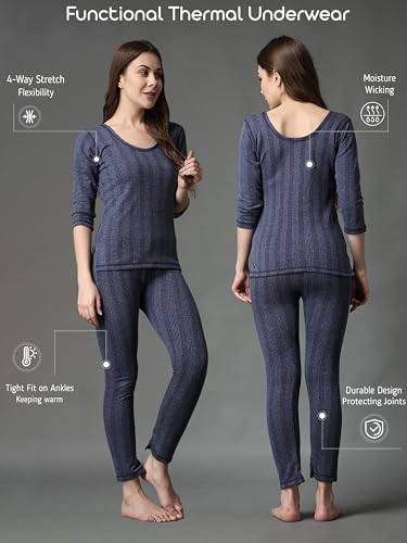 Image of FF Winter Wear Thermal Upper Vest and Bottom Lower Warmer Combo for Women Long Johns Underwear Set