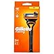 Gillette Fusion5 Herrenrasierer, Griff und 2 Kartuschen mit 5 Klingen, Präzisionsklinge für schwierige Bereiche, Gleitstreifen für flüssiges Gleiten im Gesicht, 1 Nachfüllpackung mit 20 Rasierern
