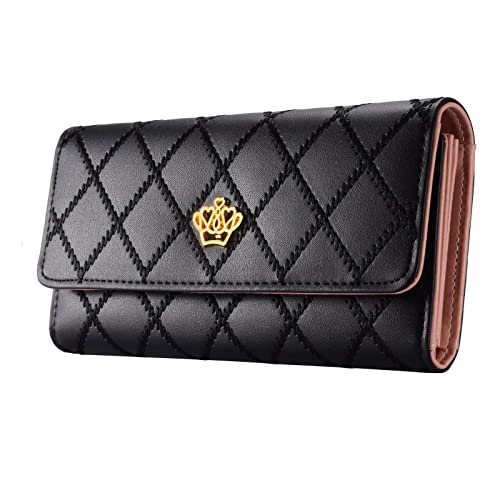 Symphonyw PU Leather Wallet Crown Female Purse