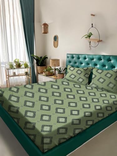 Image of ROSARAHOME 180 TC Microfiber Flat Queen Size Double Bed Bedsheet with 2 Pillow Cover| Bedsheet:240cmx225cm Pillow Covers:45cmx70cm,Abstract Multicolor