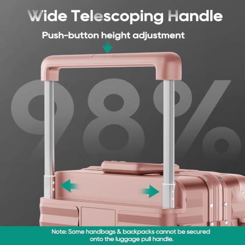 Image of Joyway Zipperless Carry On Luggage with Aluminum Frame and Front Pocket