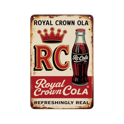 Royal Crown Cola Vintage Soda Metal Sign Suitable for bar, garage, home decoration 8 x 12, easy to hang