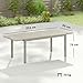 Outsunny Gartentisch Ausziehbarer Aluminium Esstisch 154/214 x 85 cm für 8-10 Personen, Rechteckiger Balkontisch mit Holzoptik, Wetterfester Terrassentisch für Garten Terrasse Balkon, Hellgrau