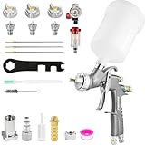 D1 LVLP Pistola a Pittura con 3 Ugelli 1,3 mm 1,5 mm 1,7 mm, Pistola a Pittura per Auto con Accessori per Spruzzatore di Vernice