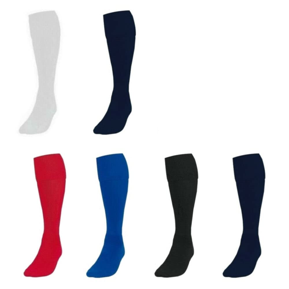 FRESHLOOKIN Plain Kids Boys Men Sports Football Socks Hockey Soccer Rugby School PE Socks Black