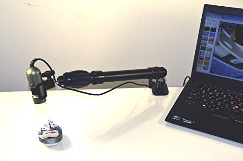 Image of Versatile Positioning Stand for USB Microscopes with C-Clamp Base