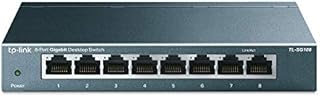 TP-Link TL-SG108 | 8 Port Gigabit Unmanaged Ethernet Network Switch, Ethernet Splitter | Plug & Play | Fanless Metal Design | Shielded Ports | Traffic Optimization | Limited Lifetime Protection