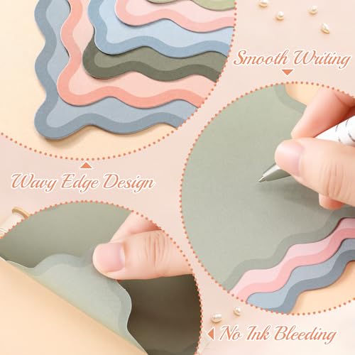 Image of Spiareal 100 Pcs Blank Note Cards Index Card, Wave, 4 x 6 in, Double Sided