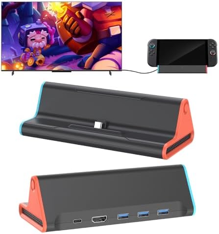 （13:00時点） Switch 2 ドック 【2025年新登場】Tomistan 互換 TVドック 充電スタンド スイッチ2 ドック 直接にTV出力 切り替え ドック多機能 放熱対策 過電流保護 小型 4K 60Hz対応 Type-C USB3.0ポート付 HDMI2.0変換 携帯用 交換スタンド 充電モード 持ち運び便利 遅延なし 出張 軽量化