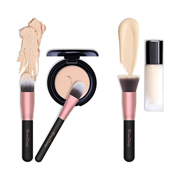 EmaxDesign Make up Pinsel 18 Pcs Professionelle Makeup Pinselset Premium Synthetische Pinsel Pulver Flüssige Creme… – Bild 4