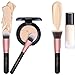 EmaxDesign Makeup Brushes,18 Pcs Professional Makeup Brush Set Premium Synthetic Brush Foundation Blush Concealer Blending Powder Liquid Cream Face Eyeshadow Brushes Kit (Rose Golden)