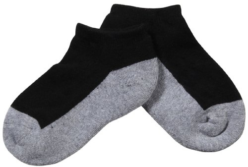 Jefferies Seamless Sport Low Cut Half Cushion 3 Pk - Blk/Grey-Medium