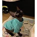 Sphynx Cats Warm Fleece Two-Legged Shirt, Turtleneck Undershirt Hairless Cat, Dopamine Dressing Clothes for Sphynx, Devon, Cornish Vibrant Outfit Small Kitten and Dogs (Blue, L (5.5-9lbs)) - Image 3