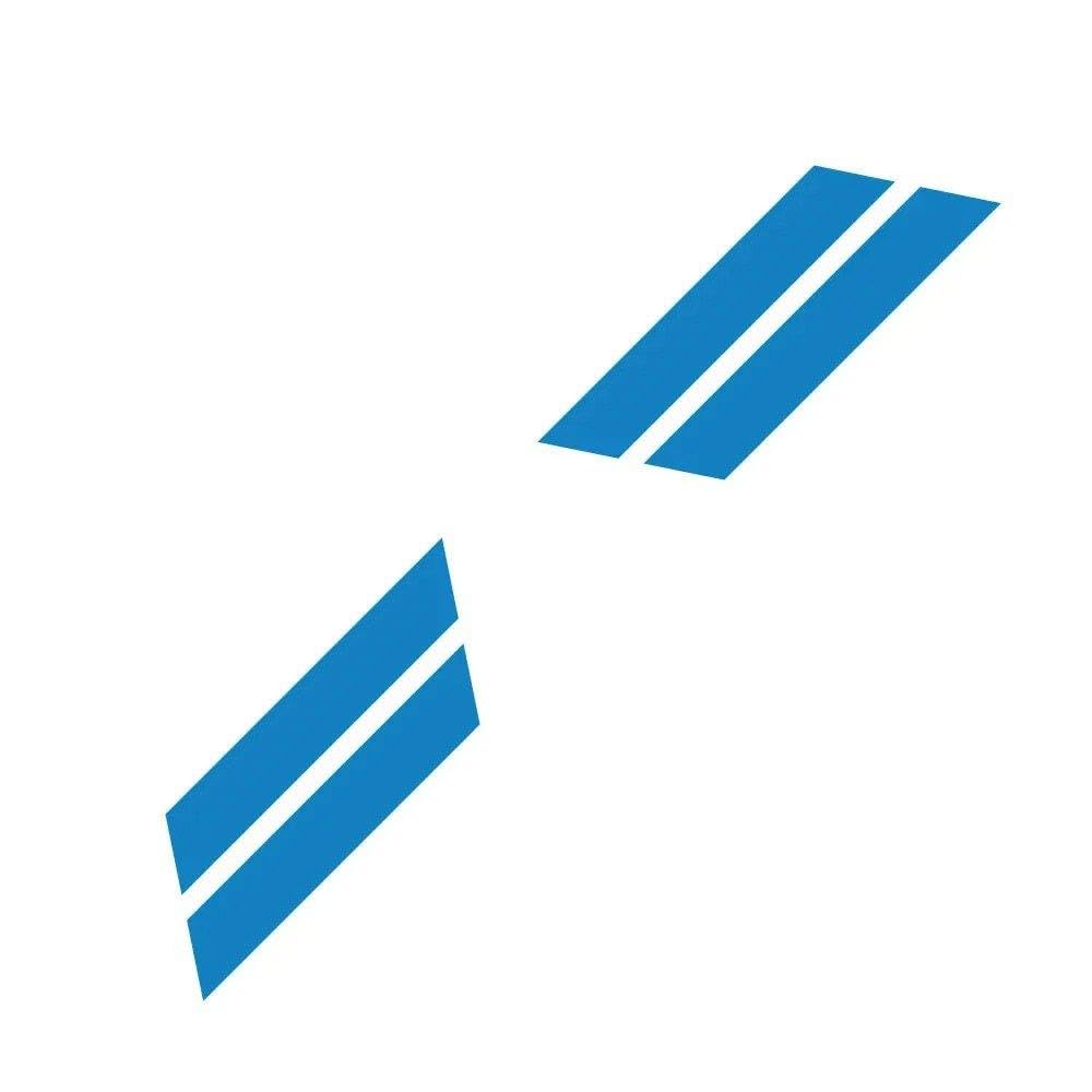 Bertdcx Glossy Blue Auto Accessory Auto Graphics Stripes Sport Vinyl Decor Decal Kit For Mustang Gt500 Gt350(Glossy Blue)