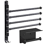 OMOONS Soporte de Toalla de Toallas 2 Accesorios de Set: 1 Set de Inodoro 1 Bar Barra de Toalla Giratoria con Barra de Pegamento Gancho Barra de Toalla de Hardware de Baño