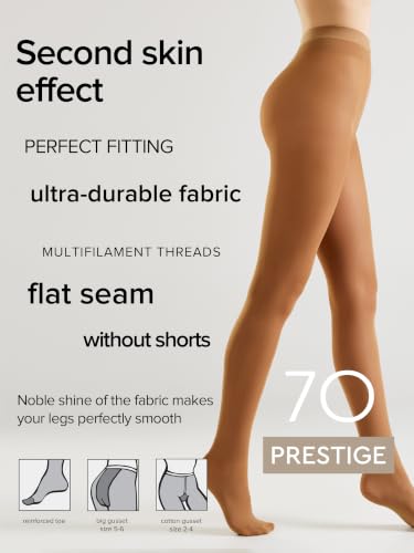 Image of Conte Classic Semi Opaque Silk Tights Prestige 70 Den
