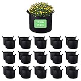 Ohiyoo 10 Gallon Garden Grow Bags, 30 Pack 10 Gal Planter Bags Fabric Pot Bags, Nonwoven Grow Bags H