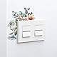 LONGHAO 4pcs Pflanze Lichtschalter Sticker Wandschalter Aufkleber Lichtschalter Wandaufkleber Sticker Steckdose Lichtschalter Aufkleber,Für Wohnzimmer Schlafzimmer Badezimmer (#1)