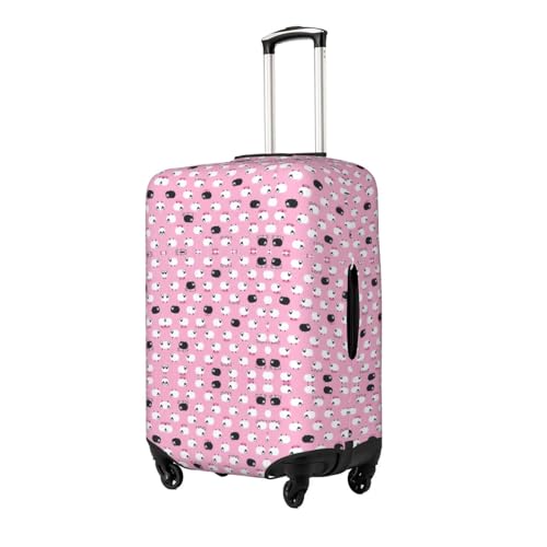 White Sheep On Pink Background Print Luggage Suitcase Cover Protector Luggage Washable Covers With Concealed Zipper2