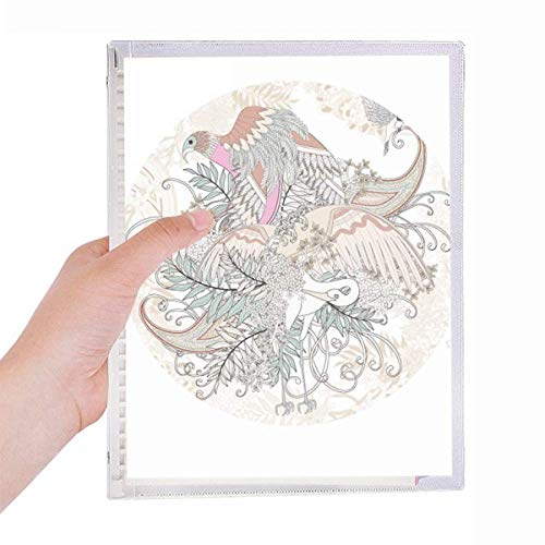 Carnet à feuilles en spirale rechargeable oiseau - Cahier A5 à spirales