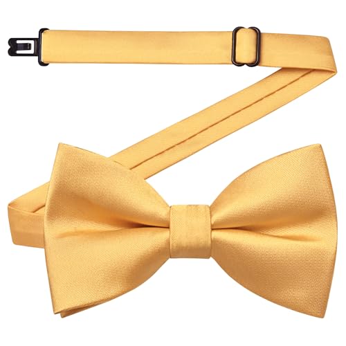 GUSLESON Solid Bow Ties for Boys Pre-Tied Baby Kids Bow Tie Adjustable Toddler Bowties for Wedding Party
