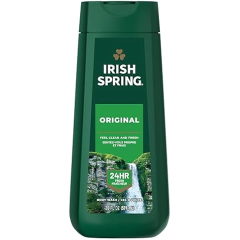 Irish Spring Mens Body Wash, Original Scented Body Wash for Men, Smell Fresh and Clean for 24 Hours, Cleans Body, Hands, and Face, Made with Biodegradable Cleansing Ingredients, 20 Oz Bottle Cover