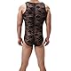JIAHG Herren Bodysuit Spitze Unterhemd Mesh Sexy Reizwäsche Tops Ärmellose Stringbody Overall Dessous Männer Body Einteiler Schlafanzug Erotik Unterwäsche (Schwarz, XL)
