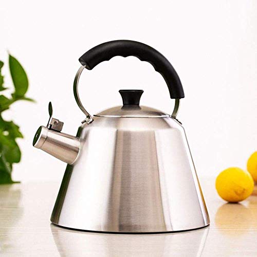 Wasserkocher 304 Edelstahl Herd, Pfeifen, 3,0 L Großes Fassungsvermögen, Verbrühschutz, Induktionskochfelder, Gasherd Home Camping