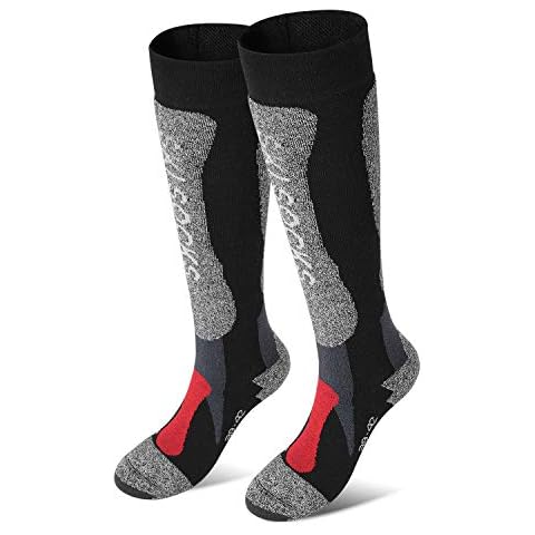 MCTi Ski Socks Thermolite Winter Thermal Snow Snowboard Hiking Over the Calf Long Socks 2 Pairs Cover