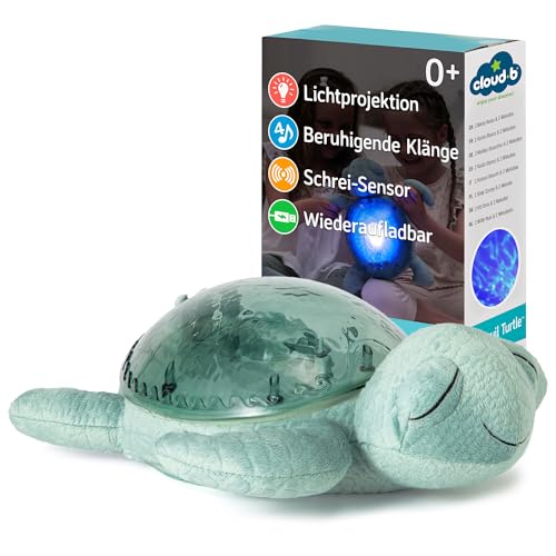 Cloud b Ocean Projektor Nachtlicht mit 2 weißen Geräuschen und 2 Soothing-Sounds, wiederaufladbar, verstellbare Einstellungen und automatische Abschaltung, Cry Sensor, Eco Tranquil Turtle – Grün Cloud b Ocean Projektor Nachtlicht mit 2 weißen Geräuschen und 2 Soothing-Sounds, wiederaufladbar, verstellbare Einstellungen und automatische Abschaltung, Cry Sensor, Eco Tranquil Turtle – Grün
