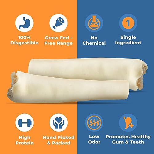 K9warehouse Natural Ox Tails - Best Dog Treats - Bulk Cow Tail Chews - Healthy and Tasty