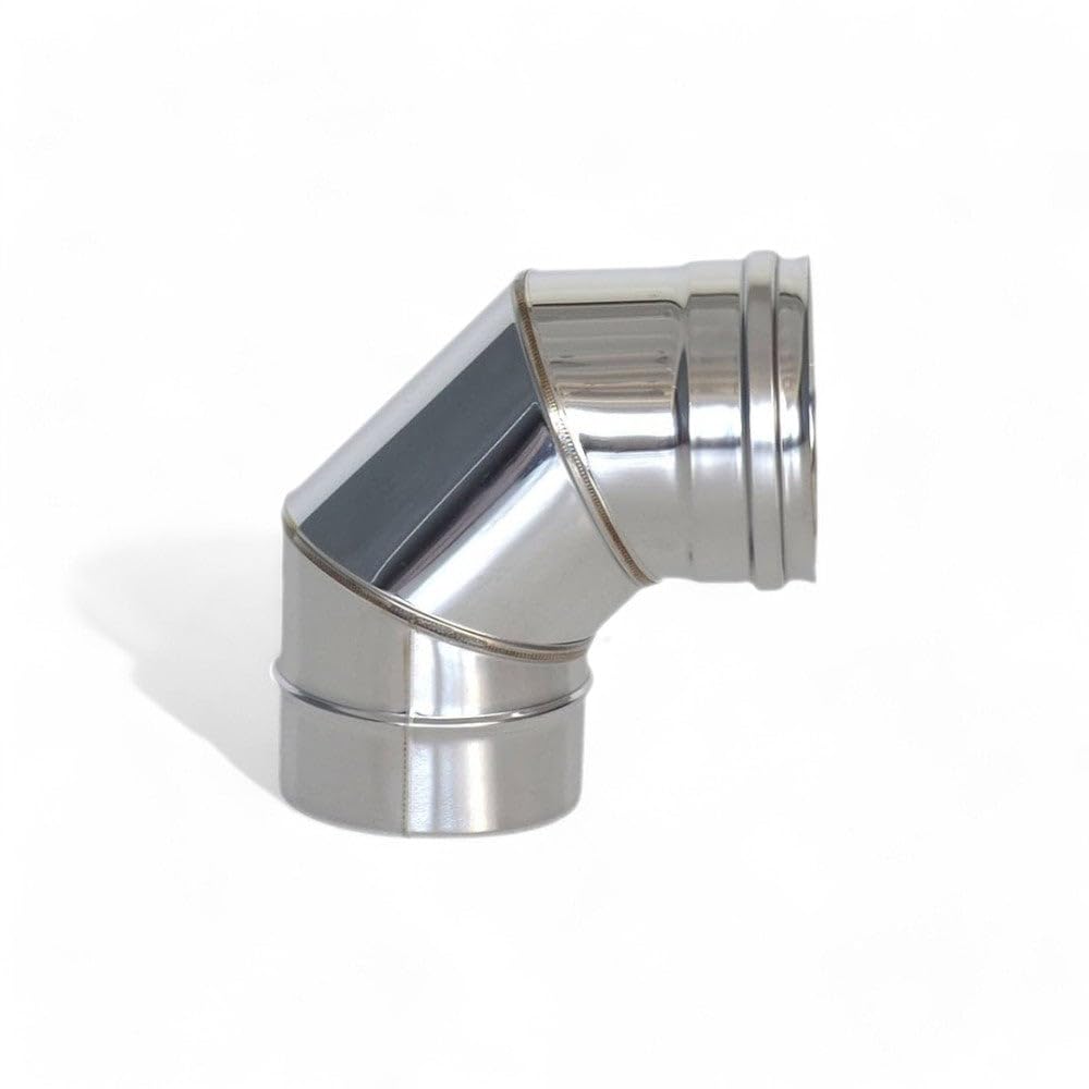 Gomito Acciaio Inox aisi 304 a 90 Gradi monoparete Spessore 0.5 mm Finitura Lucida marcatura ce - Ø 180 mm